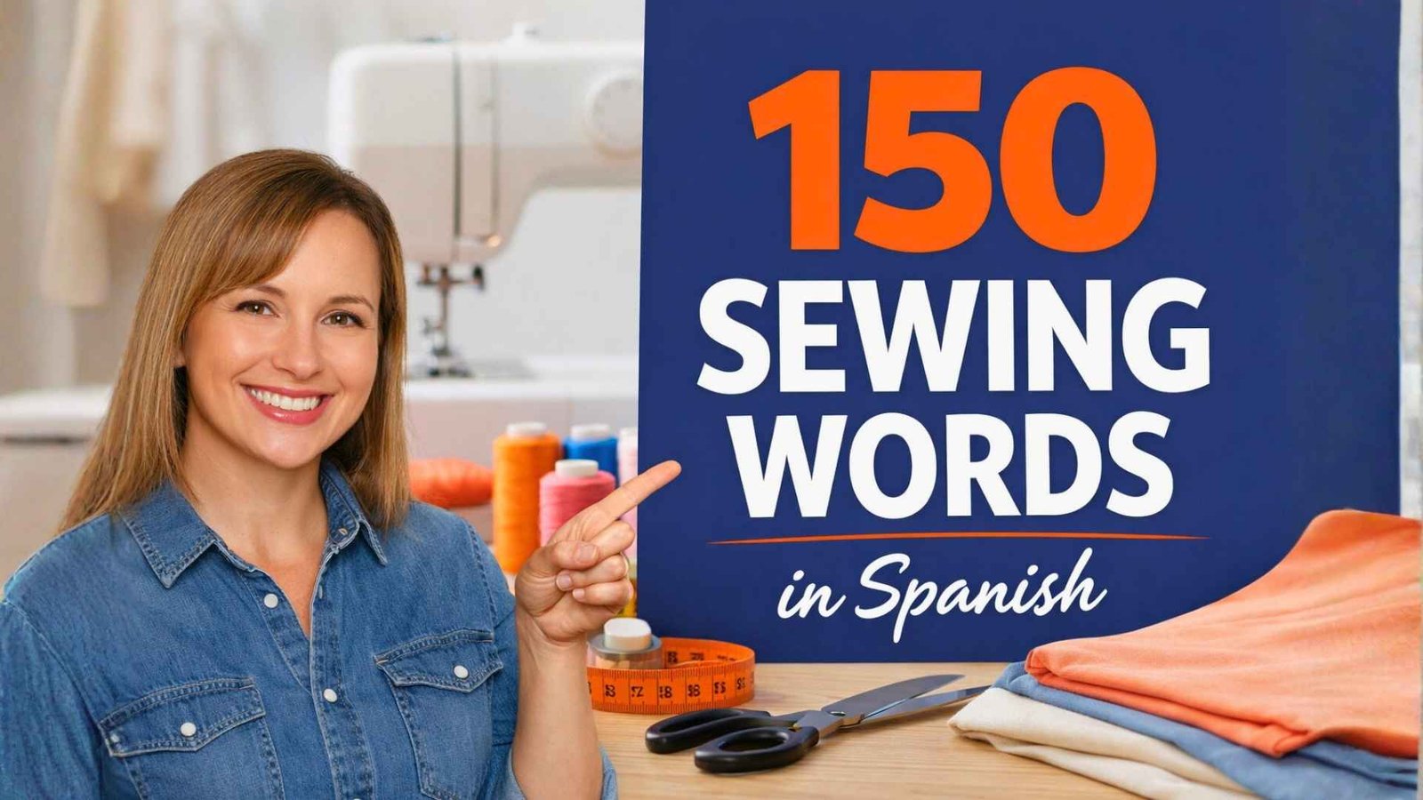 Spanish sewing vocabulary including needle and sewing machine needle